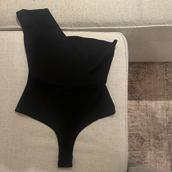 PrettyLittleThing Tops - PrettyLittleThing Black One-Shoulder Bodysuit